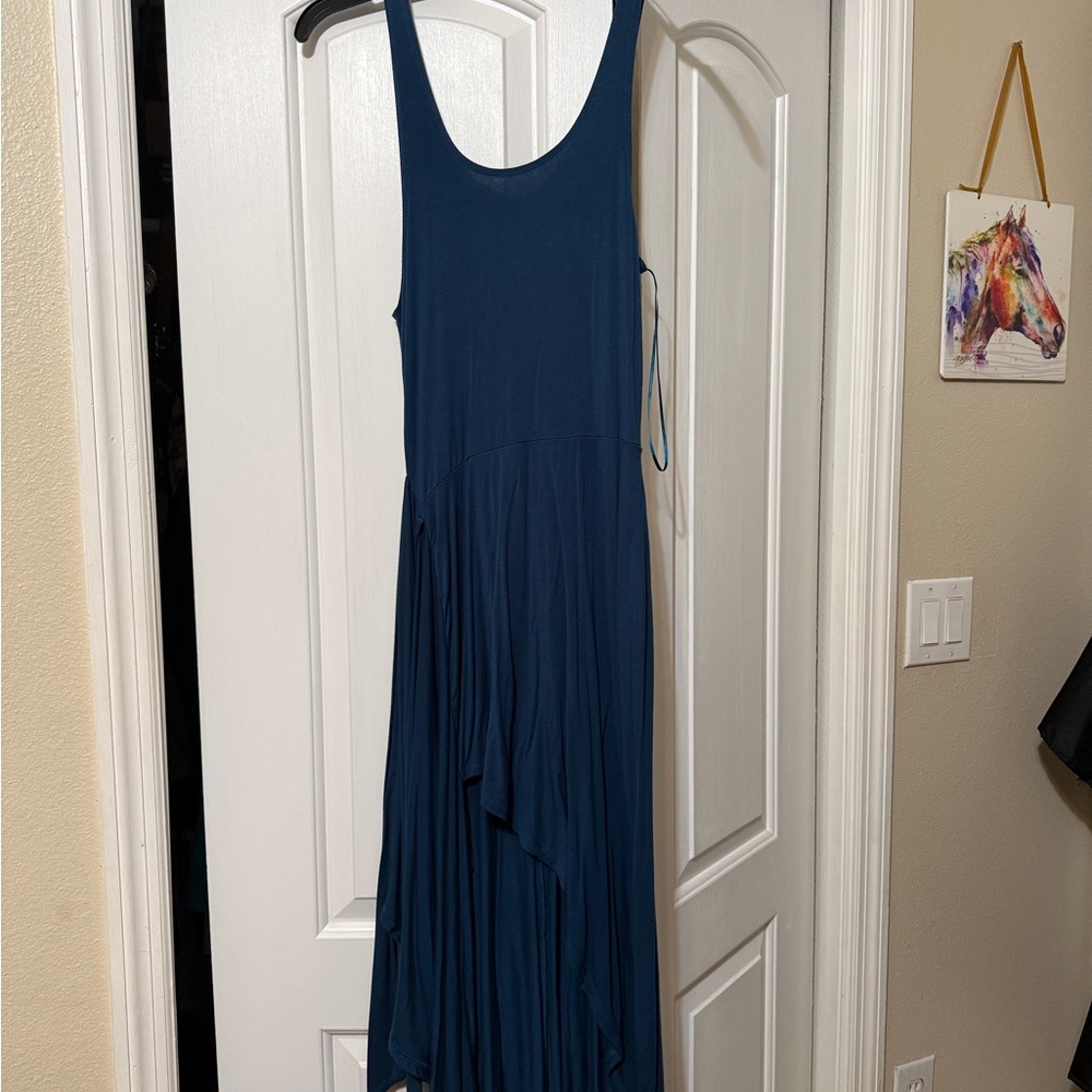 Elegant Blue Sleeveless Dress